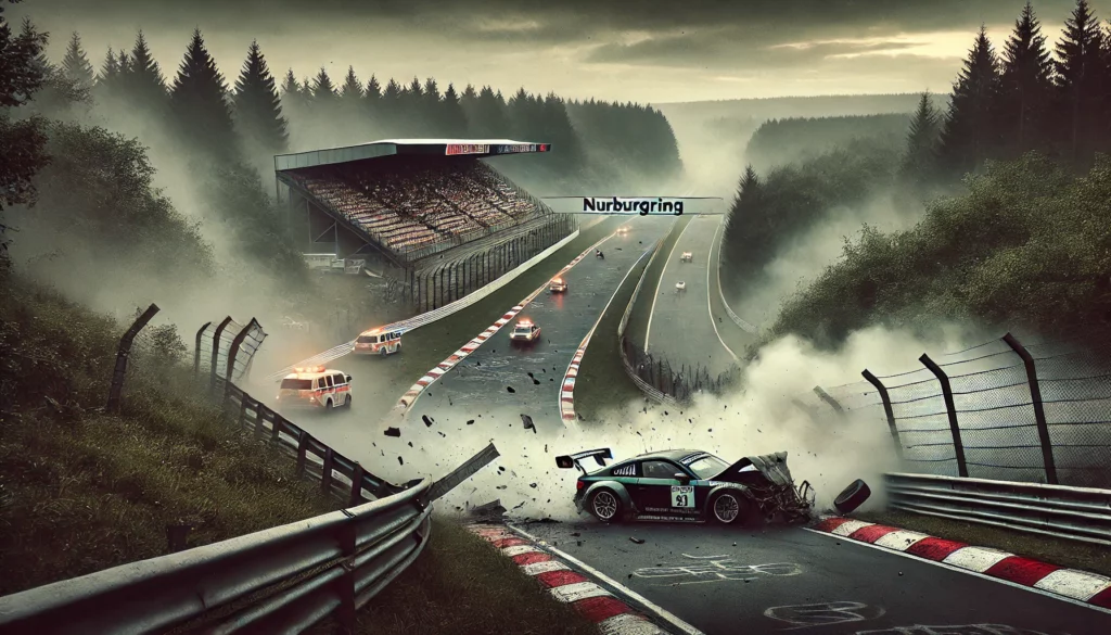 Nurburgring crash, le crash de voiture de course sur le nurburgring