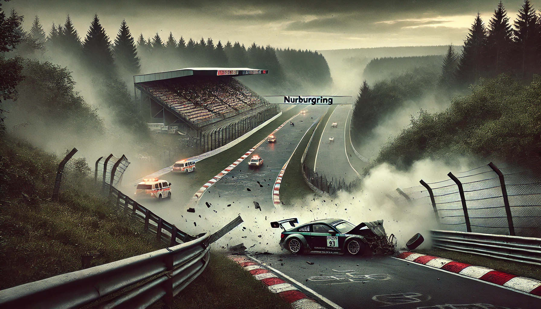 Nurburgring crash, le crash de voiture de course sur le nurburgring